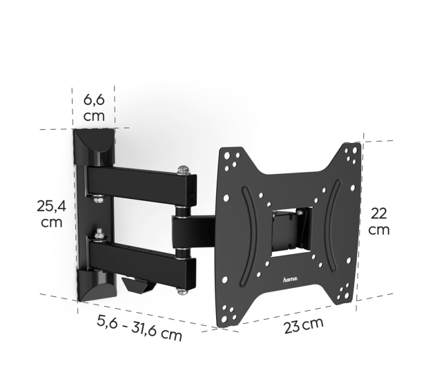 Hama Uchwyt LCD/LED VESA 200x200 fullmotion 2 ramiona 48" - 1516966 - zdjęcie 2